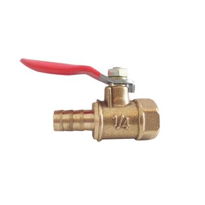 China General Thread Full Lever Handle Left Pneumatic Hose Barb Mini BSP Ball Valve en venta