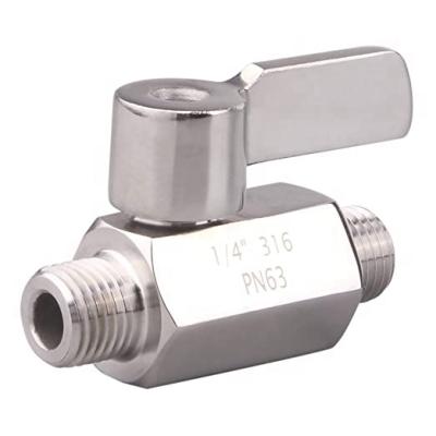 China General Male To Male Stainless Steel Manual Ball Valve , 3/4