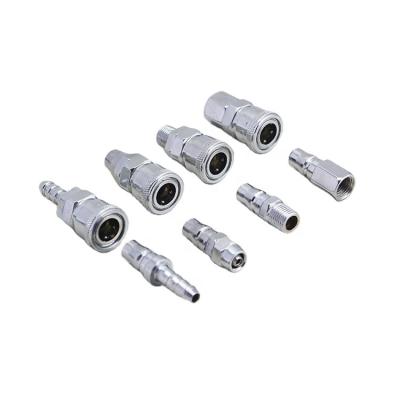 China Metal One Touch Coupler Set Air Compressor Hose Connectors Industrial Fitting Oil Gas Water Quick Connect Couplings zu verkaufen