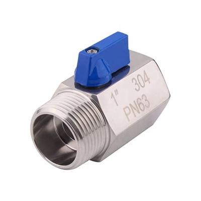 China General Stainless Steel Mini Ball Valve, BSPT Thread Female To Male Manual 2 Way Air Compressor Mini Ball Valve zu verkaufen