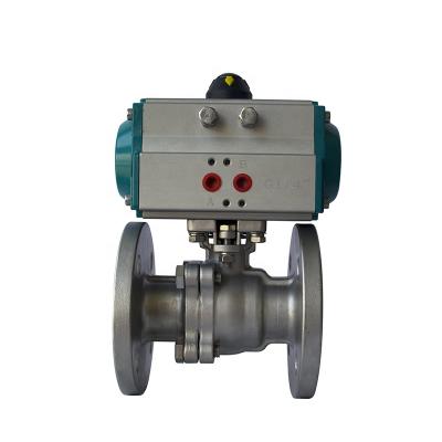 China General Industrial Stainless Steel Motorized High Temperature Pneumatic Flanged Ball Valve zu verkaufen