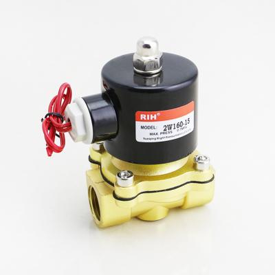 Chine Hotels Water Brass Solenoid Valve AC Factory Price 2W 250 25 1 Inch 220V Standard Control Normal Temperature Normally Closed Air Water à vendre