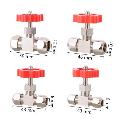 Китай Nickel Plated Sleeve General Metal Control Water Shut Off Valve , Durable High Pressure Type Tube Needle Globe Valve продается