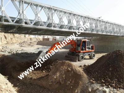 China El acero Bailey Bridge, puente de braguero de acero, carril doble, condensa 200 el puente, puente de acero temporal en venta