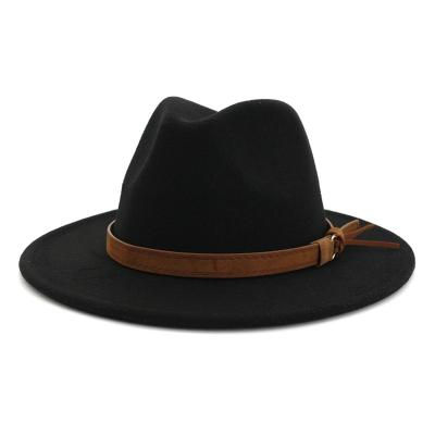 China European and American Style Wool Felt Men's Felted Hat Hats With Bulk Chain Brim Felted Hat Hats Women Wide for sale