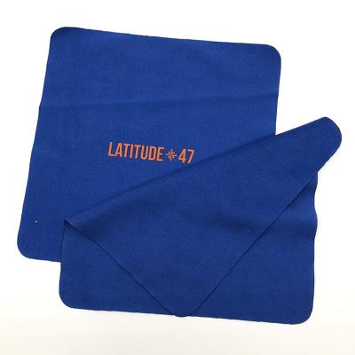 China Sustainable Polishing Cloth Custom Logo Print Microfiber Glasses Cleaning Cloth for sale