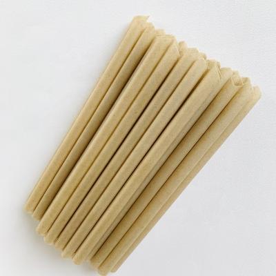 China Drinking/Restaurant/Party/Decoration/Bar Custom 6 8 10 12 Mm Fiber Eco-Friendly Compostable Disposable Single Wrapped Sugar Cane Straw for sale