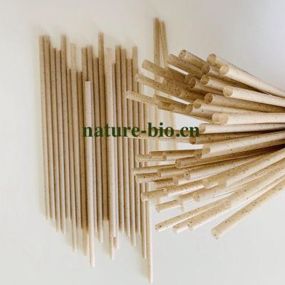 China Drinking/disposable eco-friendly nature coffee grounds fiber drinking straw 6mm sale for restaurant/party/decoration/bar 2022 for sale