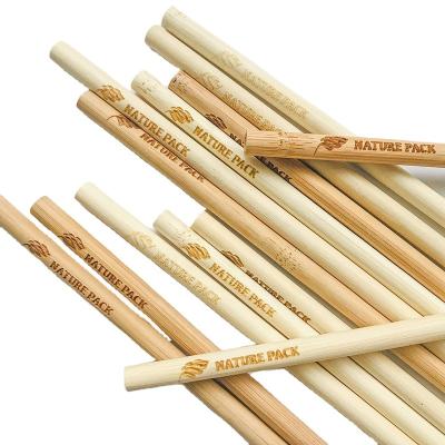 China Manufacturer Stocked Disposable Bamboo Straws for sale