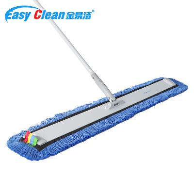 China Sustainable Grade Wooden Floor Pet Hair Cleaning Reusable Industrial Dry Mop Acrylic Floor Cloth With Aluminum Handle for sale