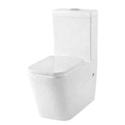 China Double-Flow Rimless Luxury Two-Piece Lavatory Toilet for sale