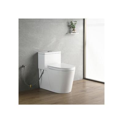 China Double-flush wholesale price porcelain ceramic toilet Europe style white bathroom 1 piece toilet for sale