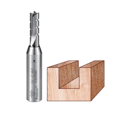 China Three Edge Carbide TCT Straight Bit , Woodworking CNC Milling Cutter With Slots for sale