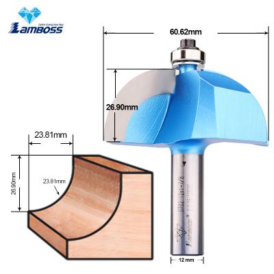 China Lamboss-schaamgereedschap Cove Bit met drager Router Bit Trimming Fress Cutter Te koop