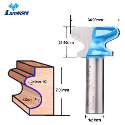 China Lamboss Un trozo de doble dedo para recortar cortador de fresado de cola de paloma Router Trozo para la madera en venta