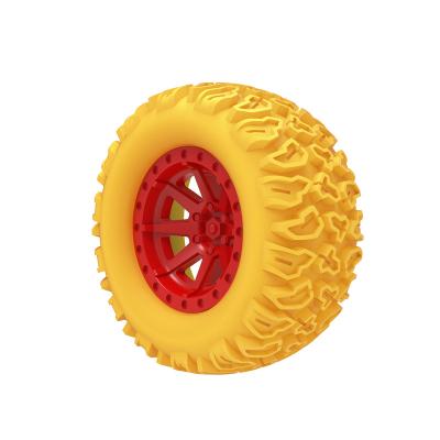 China Car Toy Accessories Wheel Simulation Alloy Wheel 4.0CM Rubber Tire for sale