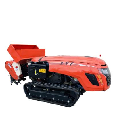 China New Vegetable Fields 35HP Remote Control Crawler Multifunction Rotary Tiller, Digging Trencher For Agricultural Use for sale