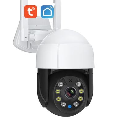 China Built-in Siren Tuya 5MP PTZ Wifi IP Camera Outdoor 4X Zoom AI Human Detect Wireless Camera H.265 P2P Audio 1080P Security CCTV Camera for sale