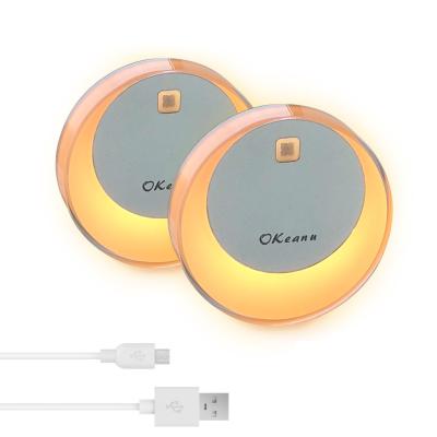 China Induction Motion Sensor Baby Room Light + Human Night Detection Lights Portable Rechargeable Cute Light Small LED Night Light for sale