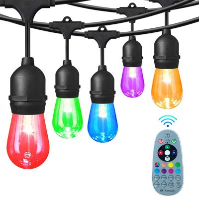 China Garden Color Changing Patio Led Light Outdoor Garden Decorative Hanging String Bulb String Lights Led for sale