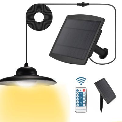 China Newest Product Solar Powered Indoor Outdoor Garden Pendant Lamp Solar Powered Lamp with Remote Control and Reading 