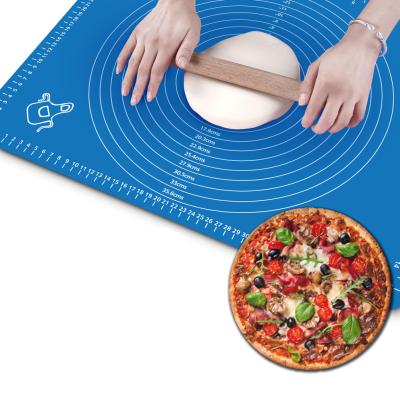 China Non Viable Food Safe Heat Resistant Baking Kneading Silicone Mat Silicone Baking Mat 60X40 Dough Pastry Stick for sale