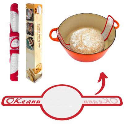 China Sustainable Silcone Non-Slip Heat Resistant Kitchen Making Mat Oven Premium Non-Stick Silicone Baking Bake Mat Wholesale for sale