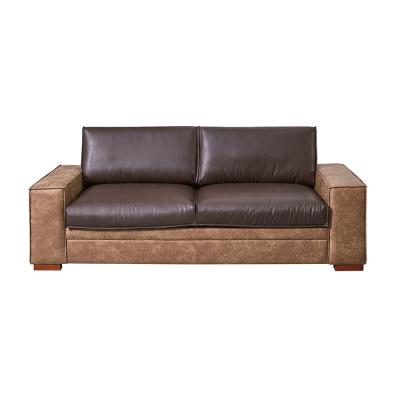 China Chesterfield SOFA European Retro Vintage Brown Microfiber Italy PU Housing Khaki Elastic Sofa for sale