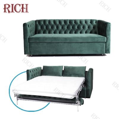 China (Other) American Style Hotel Bedroom Furniture Daybed Sofa Couch Chesterfield Convertible Bed Fabric Adjustable Folding Sofa for sale