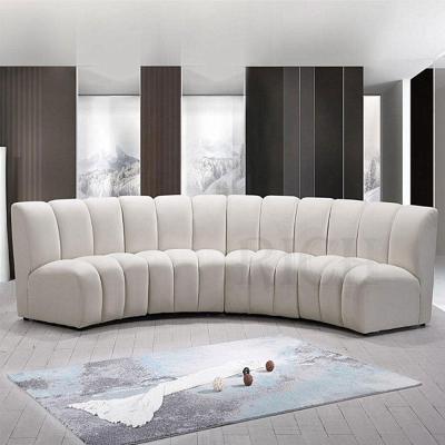 China Contemporary semi round sofa half moon sectionals sofas booths for restaurant modern upholstery fabric cushion seating modern restaurant sofa for sale