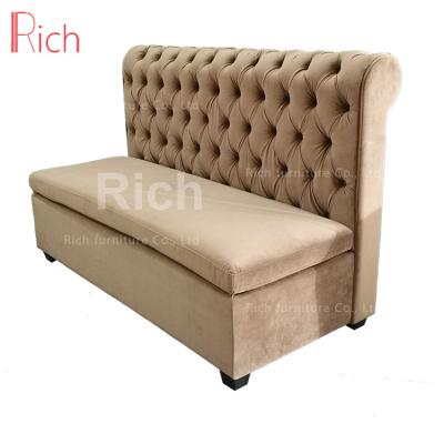 China Tufted Restaurant Sofa Chair Booth Restaurant Farmhouse Project Furniture Bar Booth Sofa Chairs Seating Cafe Hamburger Shop Modern Button for sale