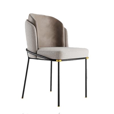 China Italy hotel restaurant soft dining chair removable cafe cushion sillas de comedor soft fabric upholstered bentwood dining chair metal frame for sale