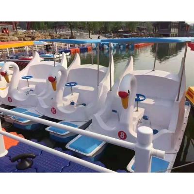 China Fiberglass Swan Pedal Boat 2 Person Cartoon Water Boat Pedal Cruise For Sale for sale