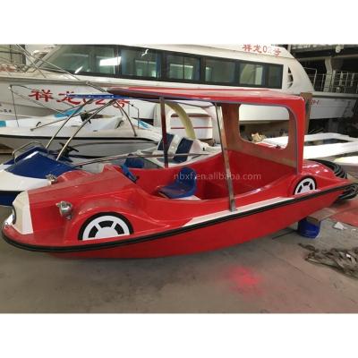 China Fiberglass 4 Person Car Boat Battery Electric Leisure Boat Park Classic Cruise for sale