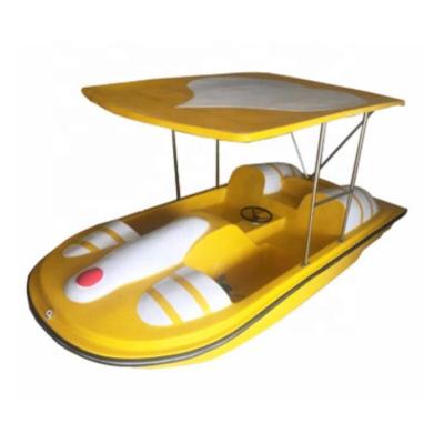 China Fiberglass Water Amusement Park Bee FRP Pedal Boat Recreational Boat Recreational Boat For 2 Person for sale