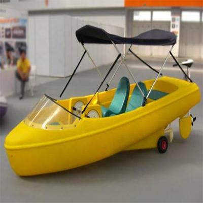 China PE 4.2m Polyethylene Water Amusement Park 4 Person Pedal Boat Leisure Boat Water Bike for sale