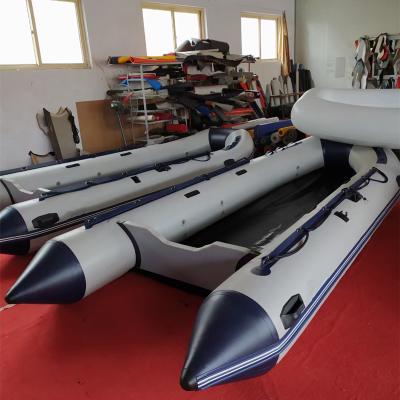 China PVC 4.0m Inflatable Hovercraft Boat 0.9-1.2mm Korea PVC 8 ​​People Sport Boat Motorboat for sale