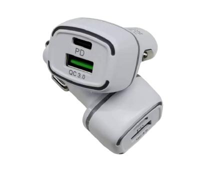 China MOBILE PHONE QC3.0 PD Dual USB Ports Car Charger USB Fast Charging Charger for iphone 12 for sale