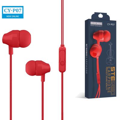 China CY-P07 Perfect Noise Factory Price High Quality Headphone 3.5mm Wired In-Ear Wired Headphones for sale