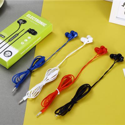 China Perfect Sound CY-054 Cheap Wired Headphones In-Ear Monitoring With Cute MICR Color Embossed Wire Earphone for sale