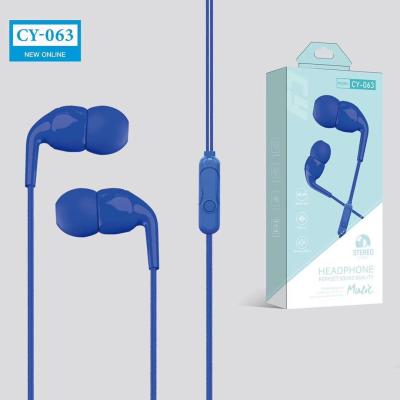 China CY-063 Perfect Customer Praise Sports Headset Wired Mobile Phone Earphone 3.5mm for sale