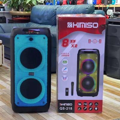 China EZCast QS-218 Dual 10 Inch Loudspeaker Karaoke Mic Subwoofer Speaker Wireless Cube for sale