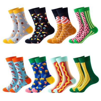 China Wholesale High Quality Sporty Cotton Fun Dress Socks Colorful Festival Funny Cartoon Women Men Crew Happy Socks for sale