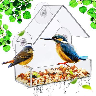 China High Quality Viable Driver Acrylic Bird Cup Suction Sale Voucher Food Box Food Box Bowl Splashproof Display Box for sale