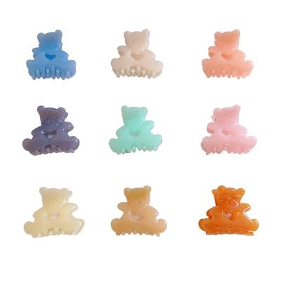 China Fashion sweet wind cute the little bear acrylic hair grip clip hair accessories simple fashion acrylic hairpin for sale