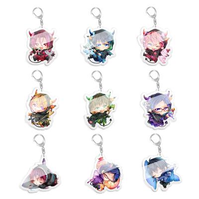 China Promotion Gift Fashion Custom Color 4 Colors Anime Acrylic Key Chain Empty Acrylic Key Chain for sale