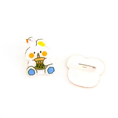 China Custom 3D Safety Eco-Friendly Safety Back Badge Lapel Acrylic Enamel Pin for sale