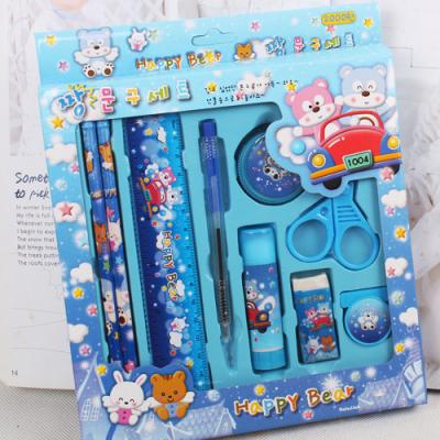 China Office& School Pencil 9 Pcs School Stationery Office Stationery Set Kids Gift Set for sale