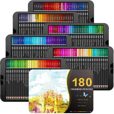 China soft core 180 colors colored pencil safe non-toxic colored pencils set ZX030046 for sale