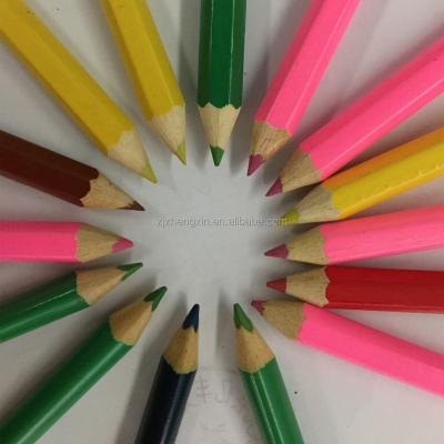 China Promotional Pencil Mini Colored Pencils Green, Orange, Pink, Blue Promotional Pencil 4 Colors ZX-CP35005 12colors Zhengxin NC; ZHE for sale